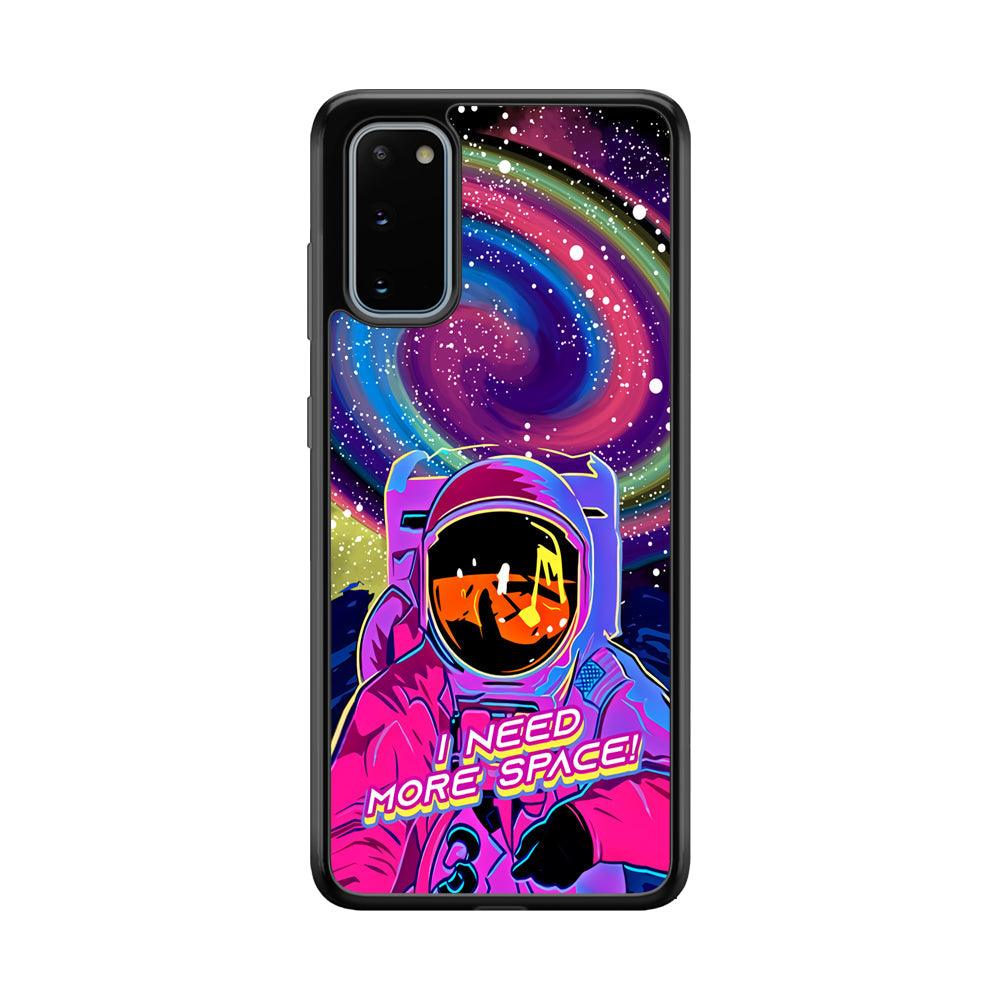Astronaut Colorful Space Samsung Galaxy S20 Case-Rubber Black (2D Case)-Oxvistore