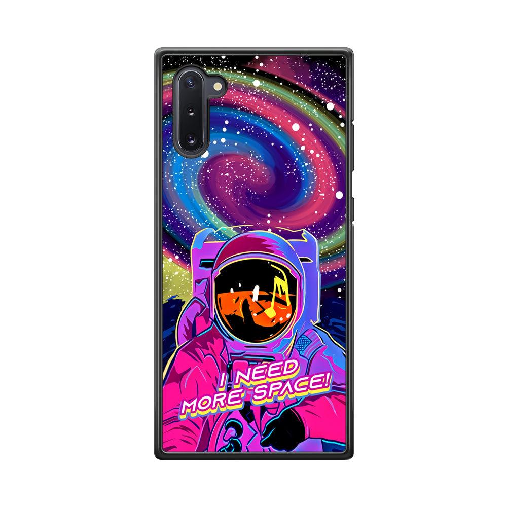 Astronaut Colorful Space Samsung Galaxy Note 10 Case-Rubber Black (2D Case)-Oxvistore