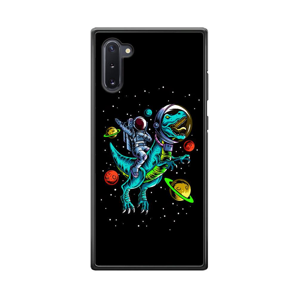 Astronaut Driving The Rex Samsung Galaxy Note 10 Case-Rubber Black (2D Case)-Oxvistore