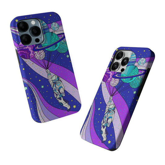 Astronaut Space Planetary Balloon 2 in 1 Tough Phone Case-Oxvistore