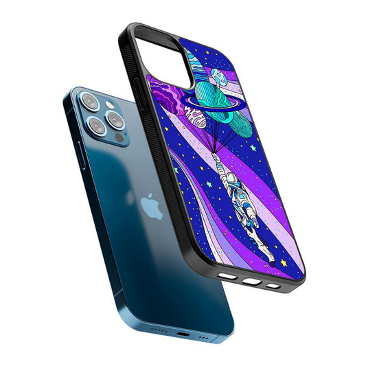 Astronaut Space Planetary Balloon 2D Rubber Phone Case-Oxvistore