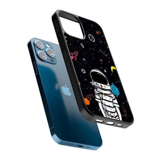 Astronaut Standing in Space 2D Rubber Phone Case-Oxvistore