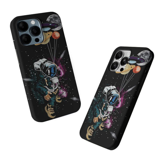 Astronaut UFO Balloon Outer Space 2 in 1 Tough Phone Case-Oxvistore