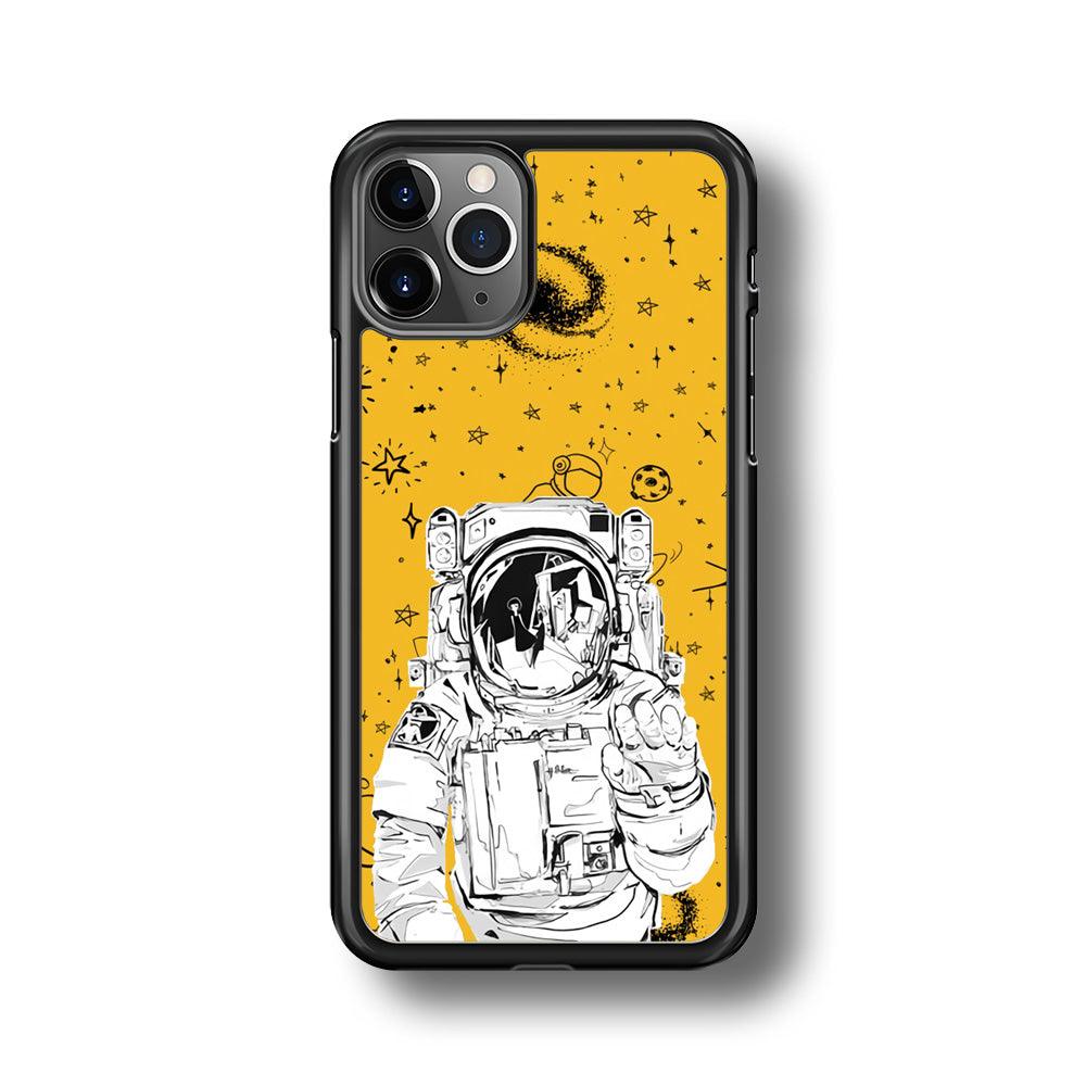 Astronaut Farewell iPhone 11 Pro Max Case-Rubber Black (2D Case)-Oxvistore