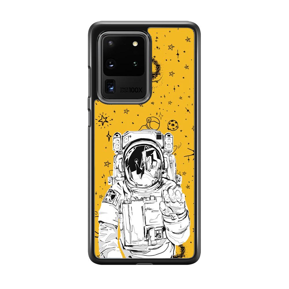 Astronaut Farewell Samsung Galaxy S20 Ultra Case-Rubber Black (2D Case)-Oxvistore