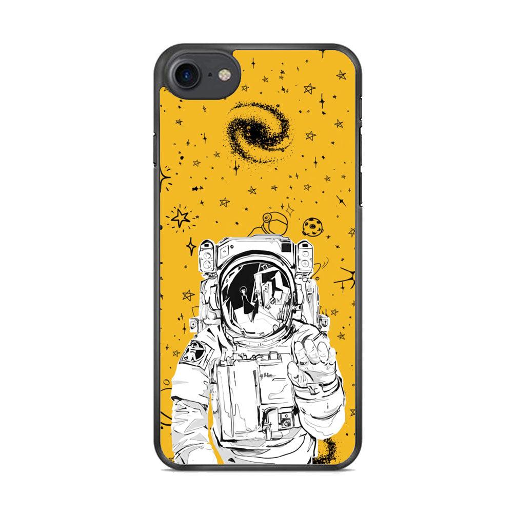 Astronaut Farewell iPhone 8 Plus Case-Rubber Black (2D Case)-Oxvistore