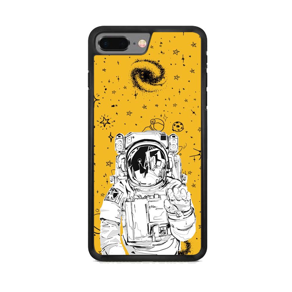 Astronaut Farewell iPhone 7 Plus Case-Rubber Black (2D Case)-Oxvistore