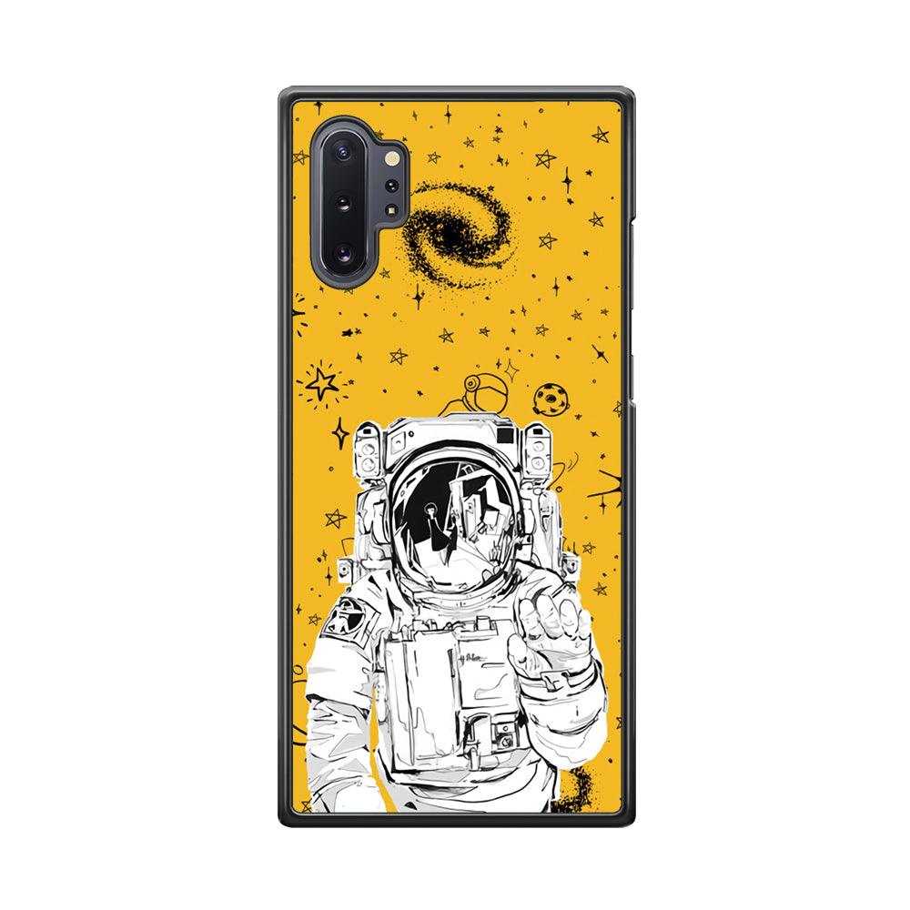 Astronaut Farewell Samsung Galaxy Note 10 Plus Case-Rubber Black (2D Case)-Oxvistore