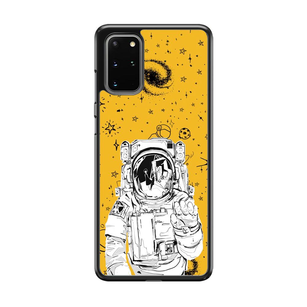 Astronaut Farewell Samsung Galaxy S20 Plus Case-Rubber Black (2D Case)-Oxvistore