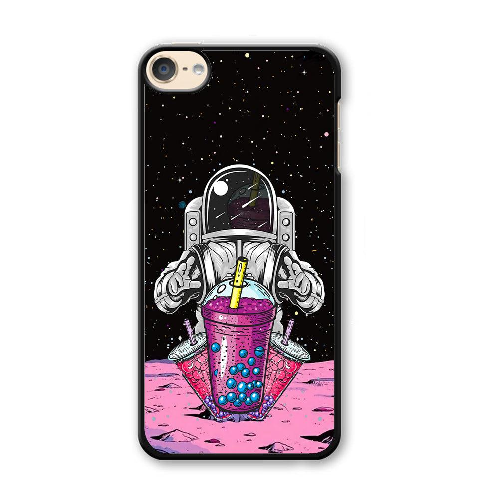 Astronaut and Magic Bubble Ice iPod Touch 6 Case-Plastic Black (2D Case)-Oxvistore