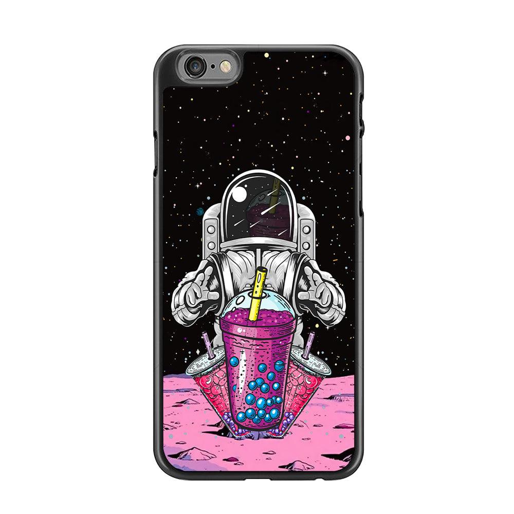 Astronaut and Magic Bubble Ice iPhone 6 Plus | 6s Plus Case-Rubber Black (2D Case)-Oxvistore