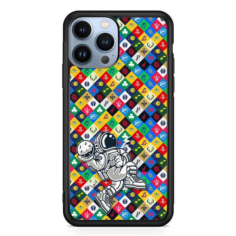 Astronauts Ball of Champion iPhone 15 Pro Case-Rubber White (2D Case)-Oxvistore