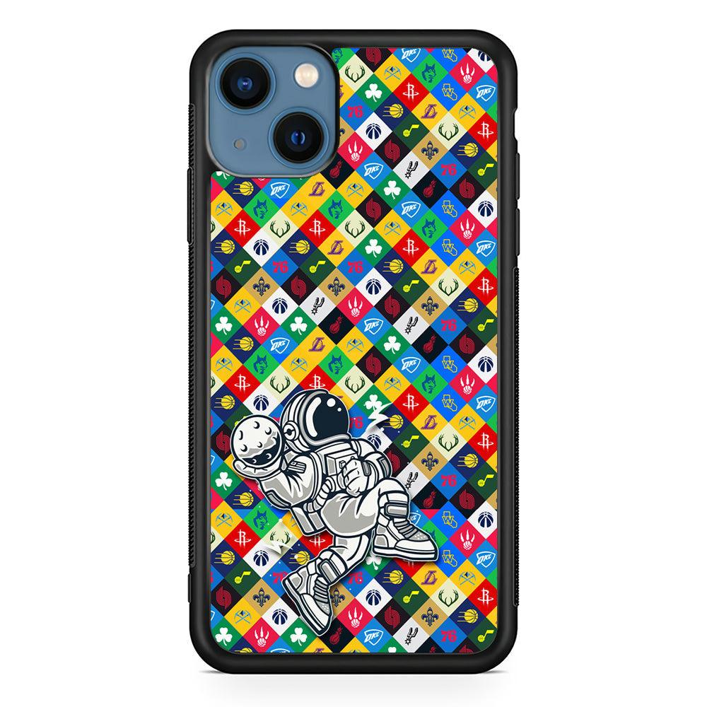 Astronauts Ball of Champion iPhone 15 Case-Rubber White (2D Case)-Oxvistore
