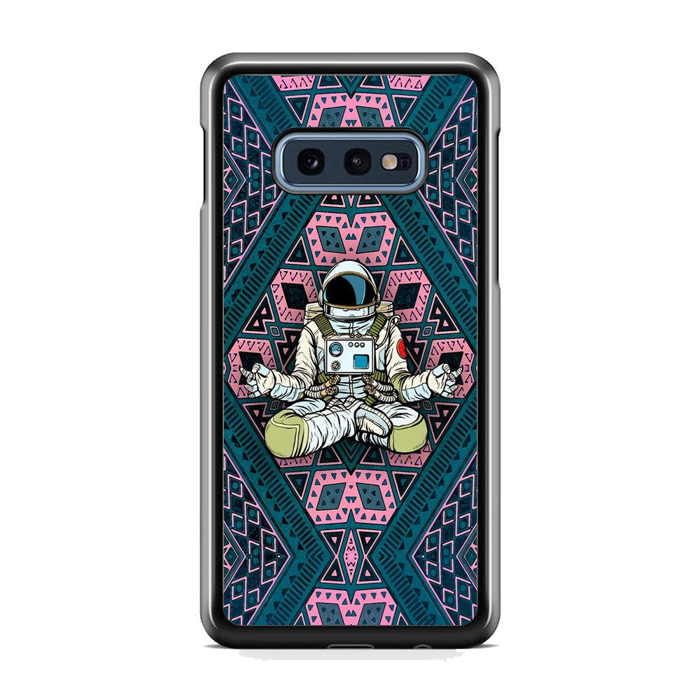 Astronauts Aura of Meditation Samsung Galaxy S10E Case-Rubber Black (2D Case)-Oxvistore