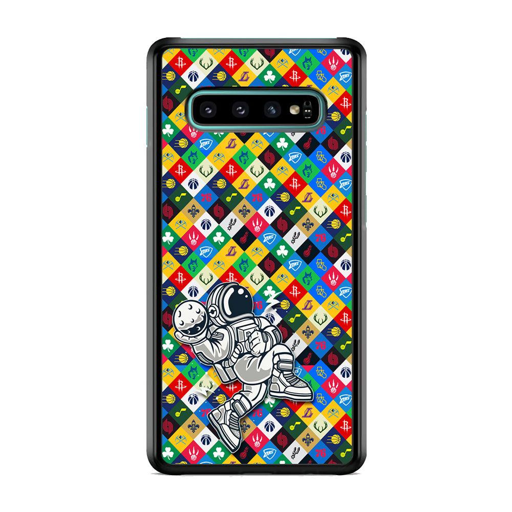 Astronauts Ball of Champion Samsung Galaxy S10 Case-Rubber Black (2D Case)-Oxvistore