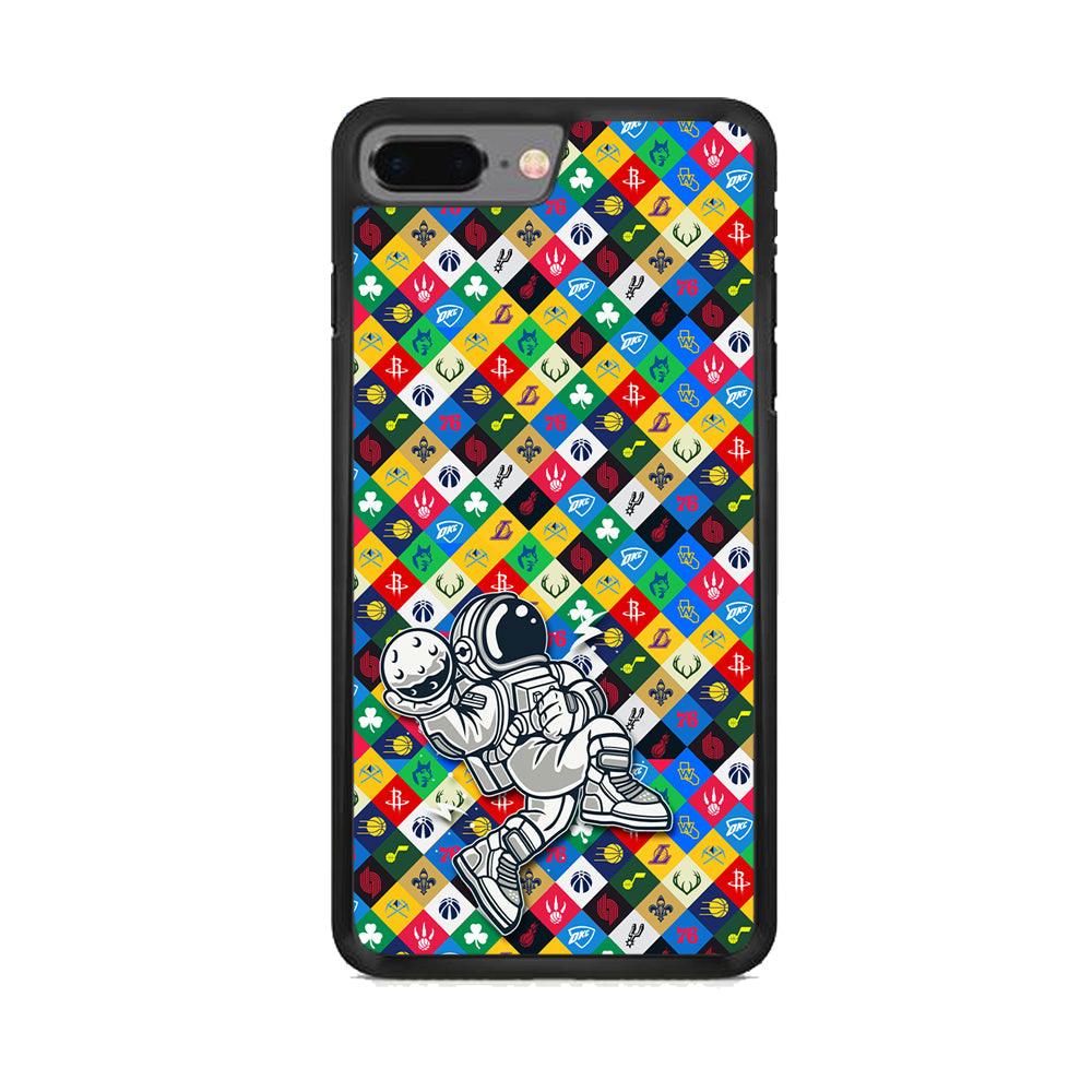 Astronauts Ball of Champion iPhone 7 Plus Case-Rubber White (2D Case)-Oxvistore