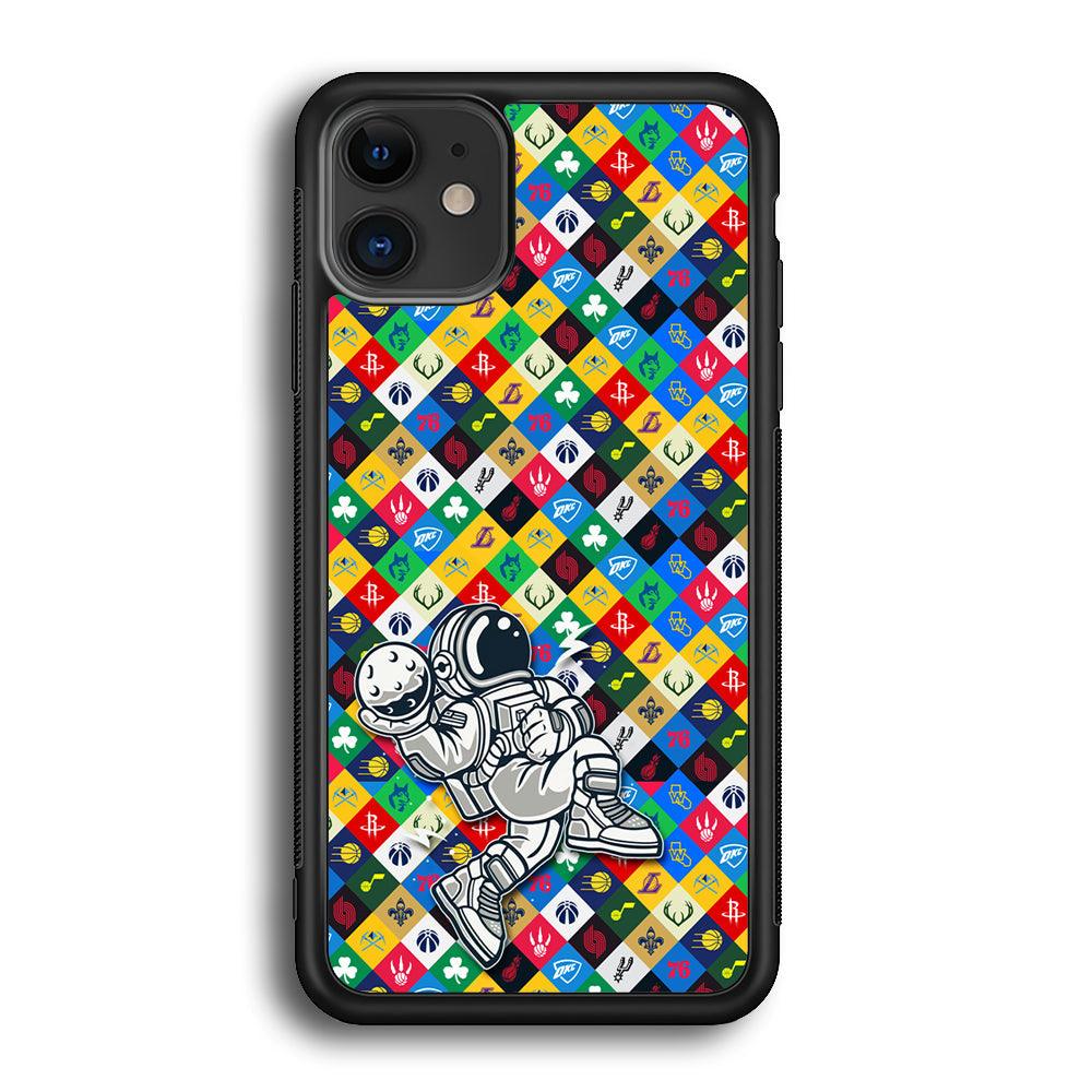Astronauts Ball of Champion iPhone 12 Case-Rubber Black (2D Case)-Oxvistore