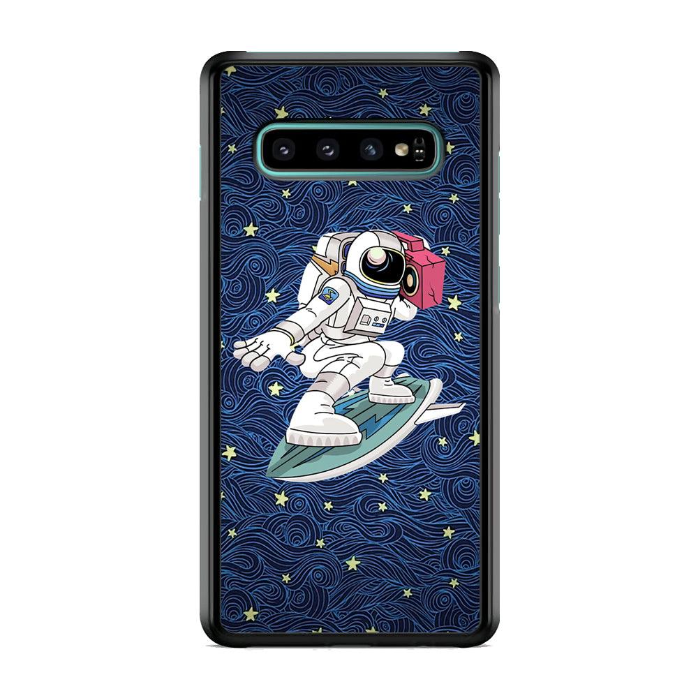 Astronauts Surf Between The Stars Samsung Galaxy S10 Case-3D Case-Oxvistore