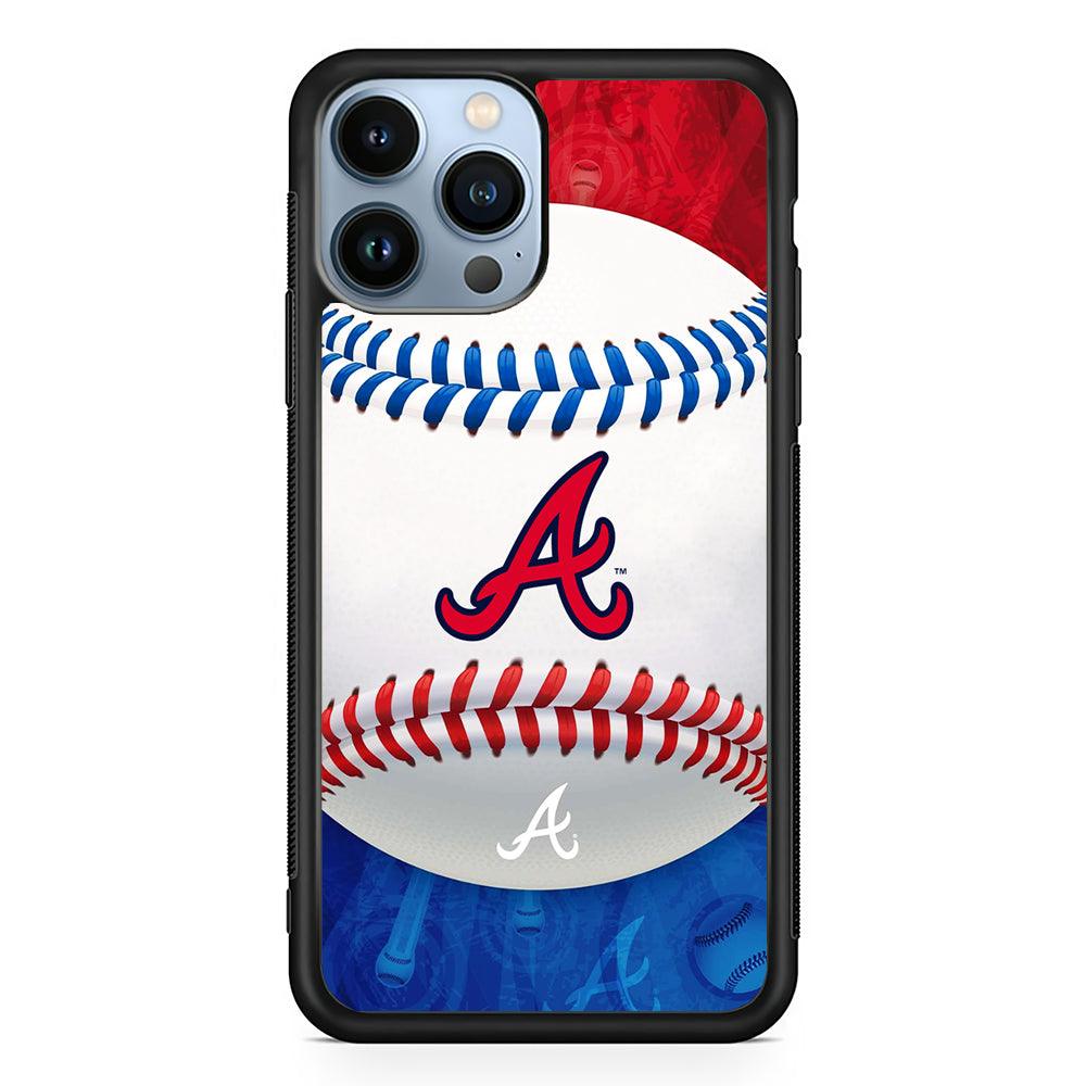 Atlanta Braves Ball 2D Rubber Phone Case-Black-Oxvistore