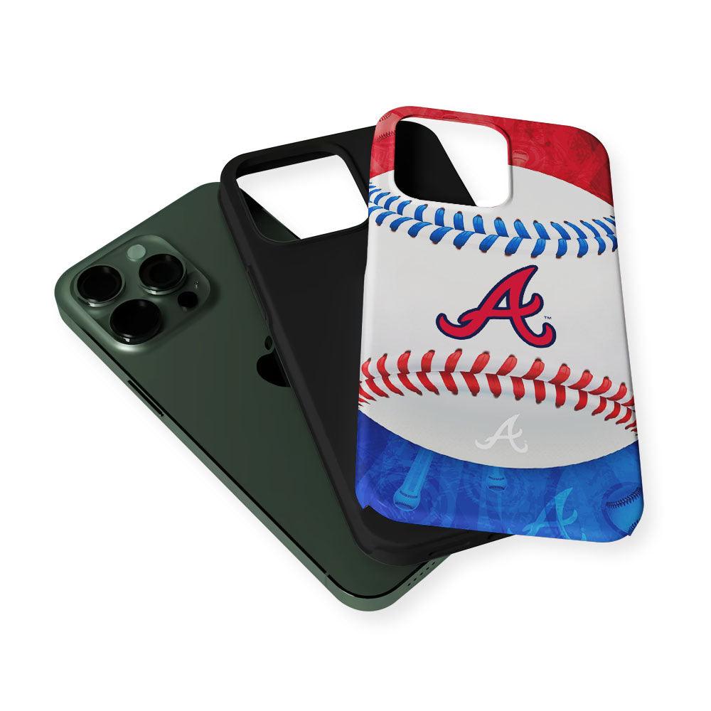 Atlanta Braves Ball 2 in 1 Tough Phone Case-Oxvistore