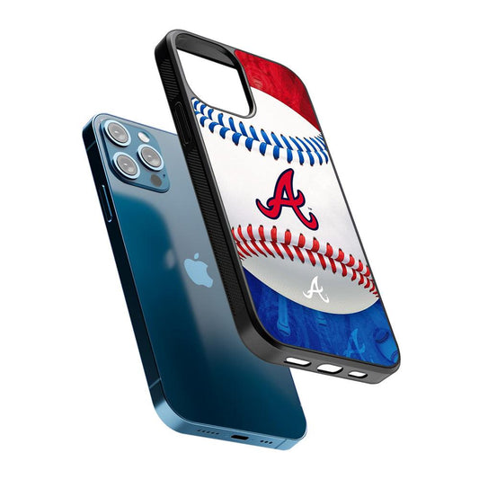 Atlanta Braves Ball 2D Rubber Phone Case-Oxvistore
