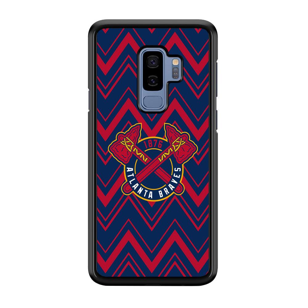 Atlanta Braves Double Power Samsung Galaxy S9 Plus Case-Rubber Black (2D Case)-Oxvistore