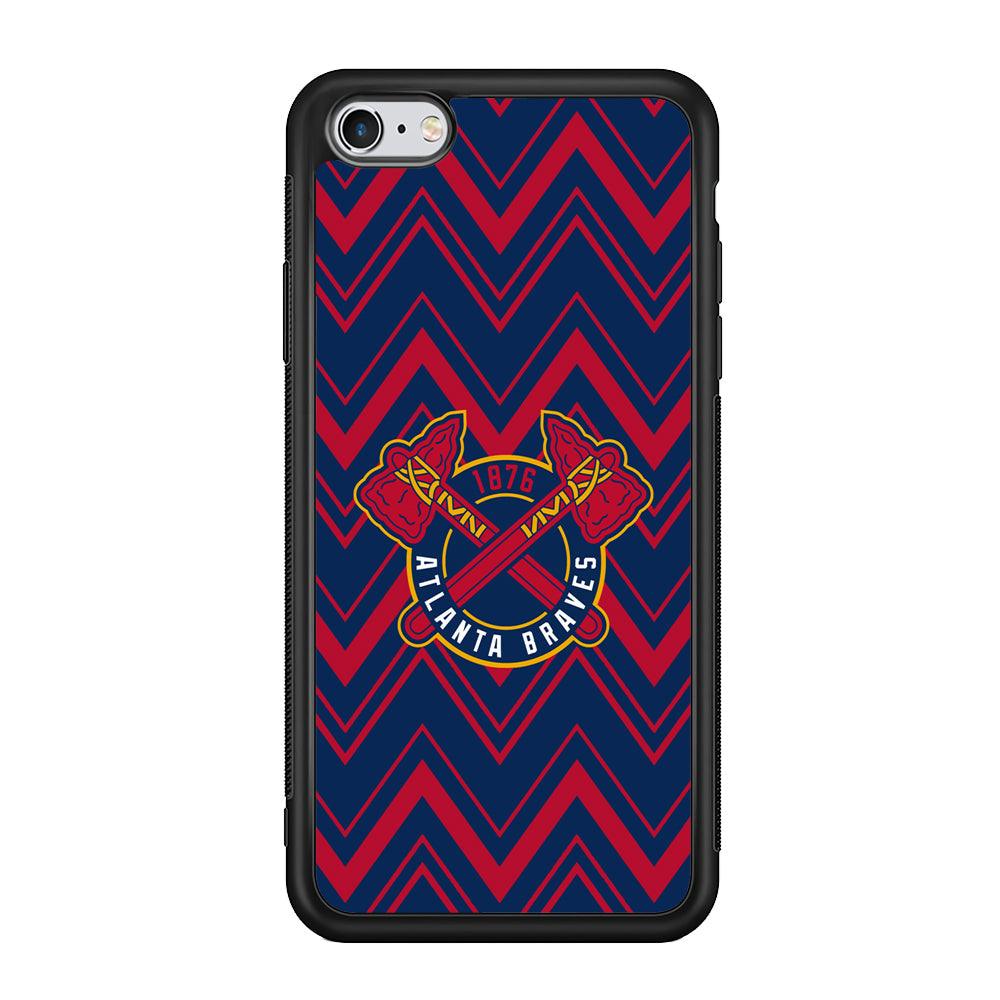 Atlanta Braves Double Power iPhone 6 Plus | 6s Plus Case-Rubber Black (2D Case)-Oxvistore