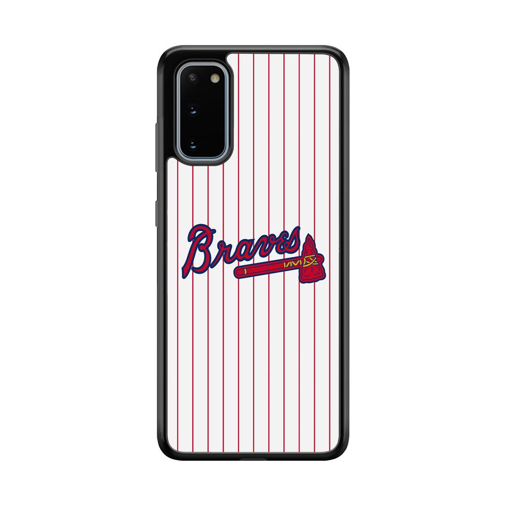 Atlanta Braves The Red Axe Samsung Galaxy S20 Case-Rubber Black (2D Case)-Oxvistore