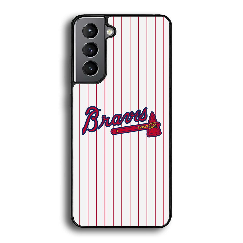 Atlanta Braves The Red Axe Samsung Galaxy S23 Plus Case-Rubber Black (2D Case)-Oxvistore