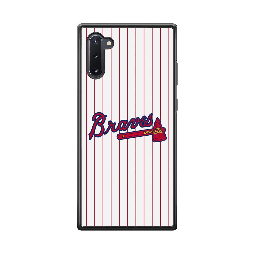 Atlanta Braves The Red Axe Samsung Galaxy Note 10 Case-Rubber Black (2D Case)-Oxvistore