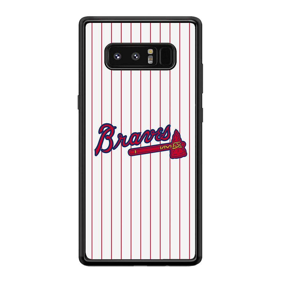Atlanta Braves The Red Axe Samsung Galaxy Note 8 Case-Rubber Black (2D Case)-Oxvistore