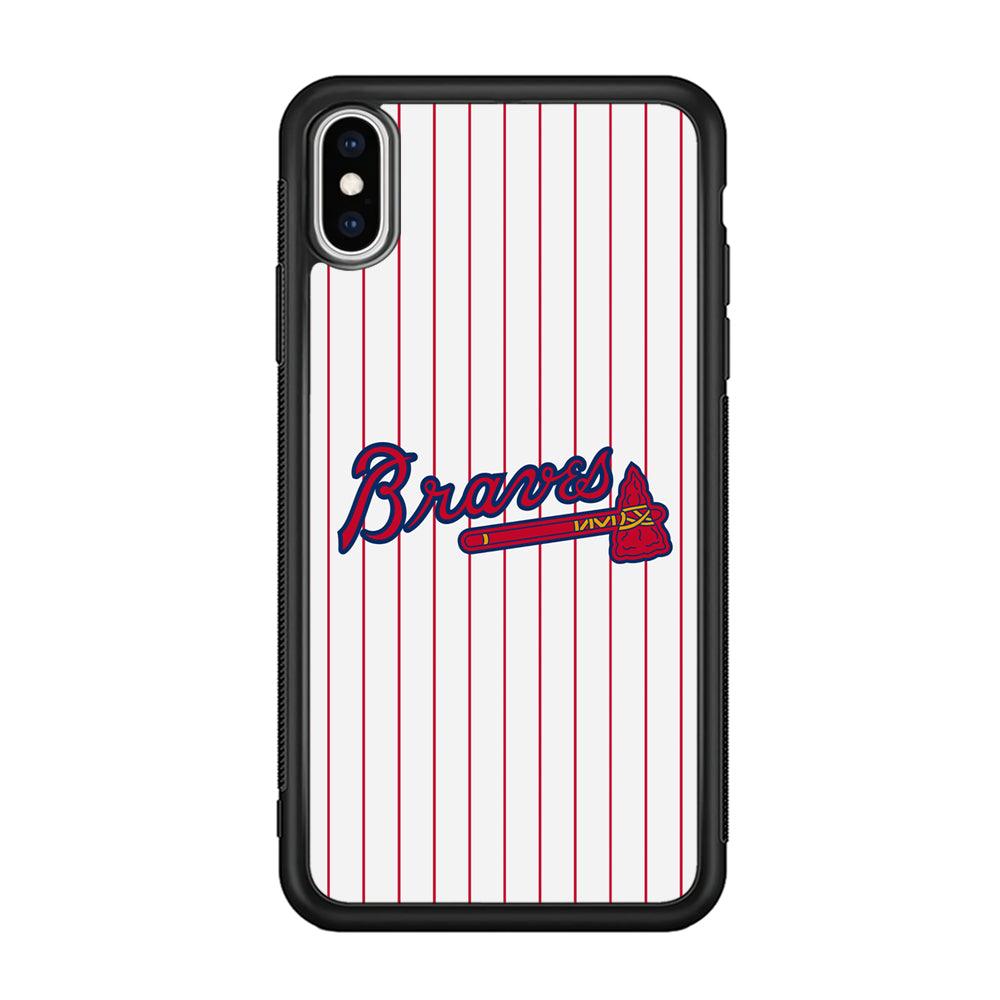 Atlanta Braves The Red Axe iPhone X Case-Rubber Black (2D Case)-Oxvistore