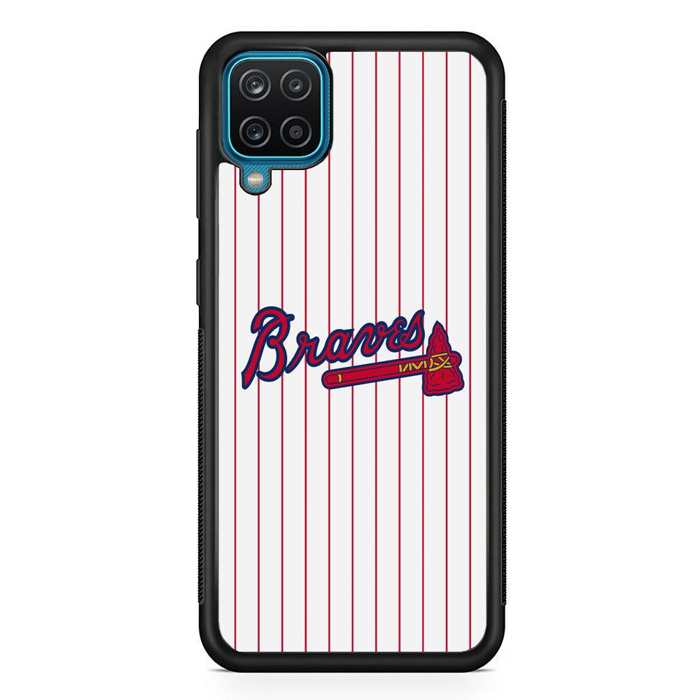 Atlanta Braves The Red Axe Samsung Galaxy A12 Case-Rubber Black (2D Case)-Oxvistore