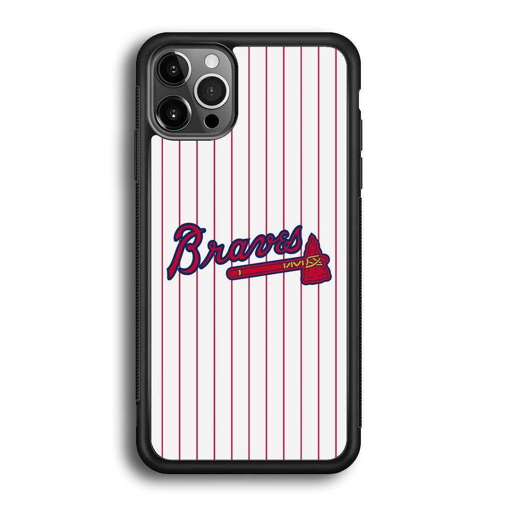 Atlanta Braves The Red Axe iPhone 12 Pro Max Case-Rubber Black (2D Case)-Oxvistore