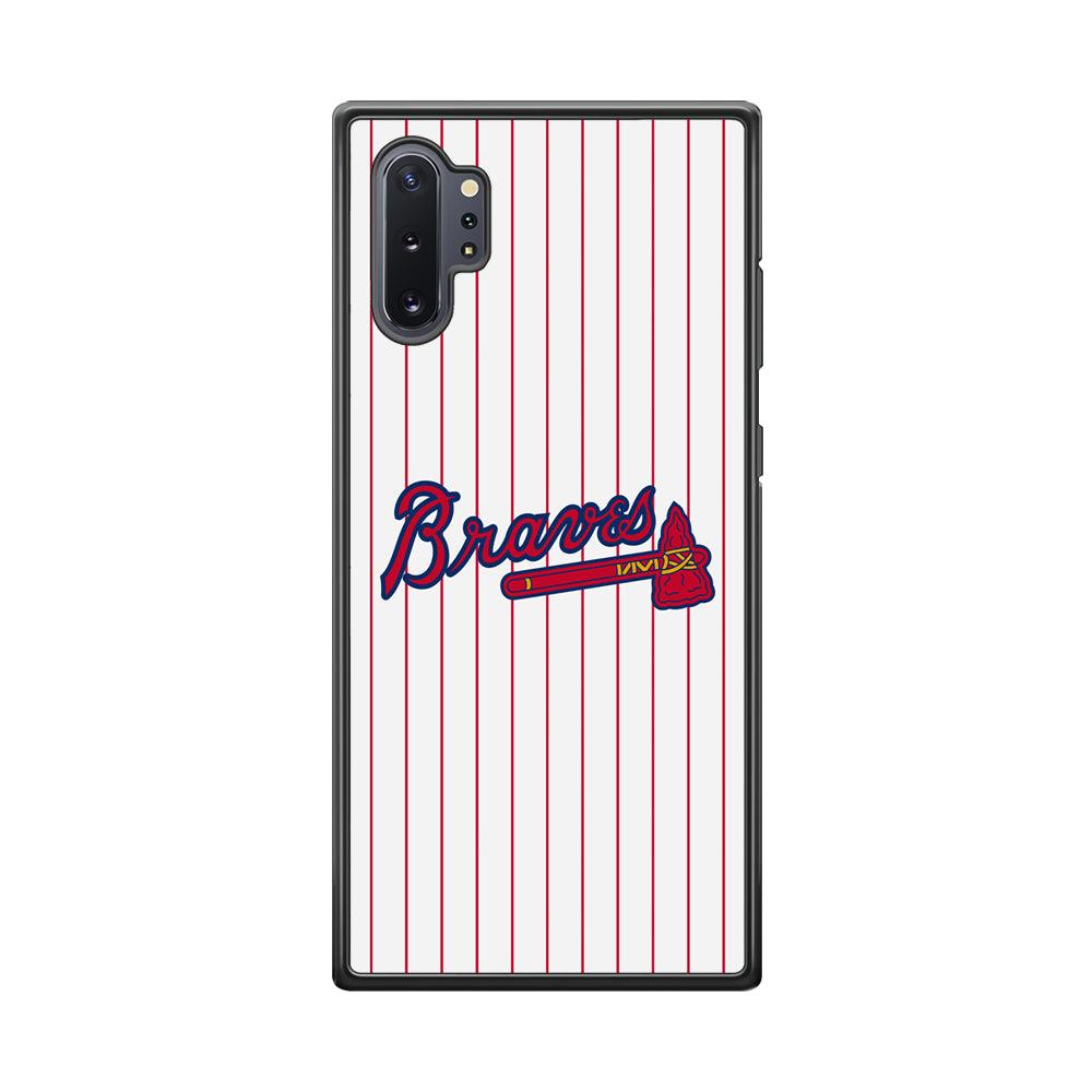 Atlanta Braves The Red Axe Samsung Galaxy Note 10 Plus Case-Rubber Black (2D Case)-Oxvistore