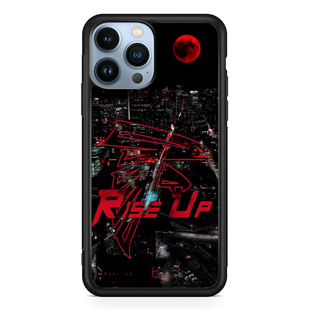 Atlanta Falcons Rise Up 2D Rubber Phone Case-Black-Oxvistore