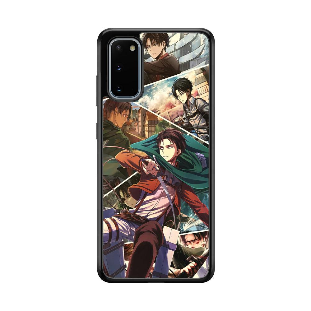 Attack on Titan Collage of Fighter Samsung Galaxy S20 Case-Rubber Black (2D Case)-Oxvistore