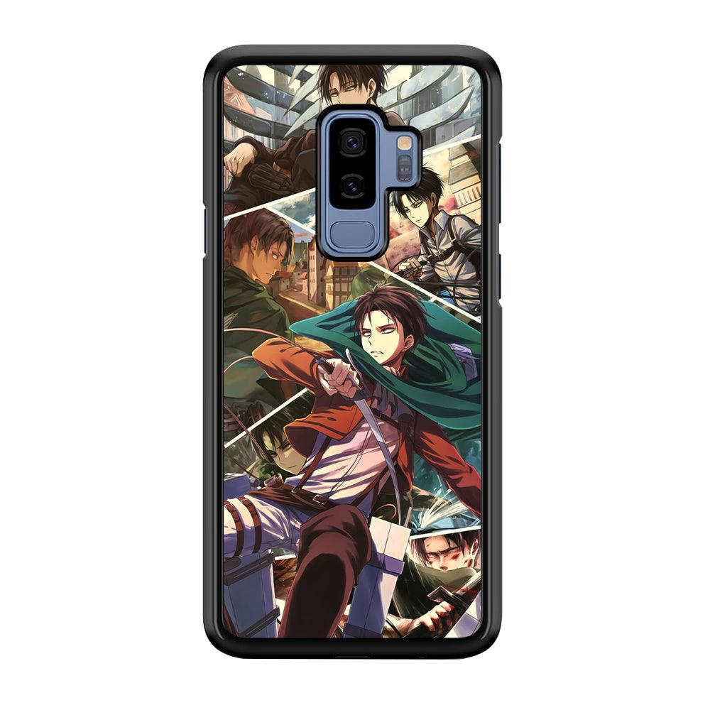 Attack on Titan Collage of Fighter Samsung Galaxy S9 Plus Case-Rubber Black (2D Case)-Oxvistore