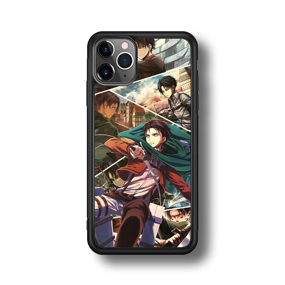 Attack on Titan Collage of Fighter iPhone 11 Pro Case-Rubber Black (2D Case)-Oxvistore