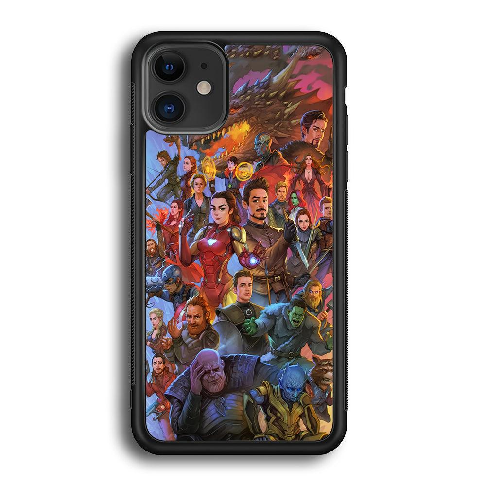 Avenger Assembly Point iPhone 12 Case-Rubber Black (2D Case)-Oxvistore
