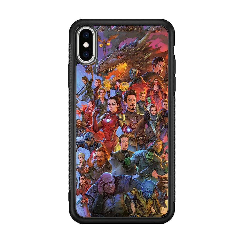 Avenger Assembly Point iPhone X Case-Rubber Black (2D Case)-Oxvistore