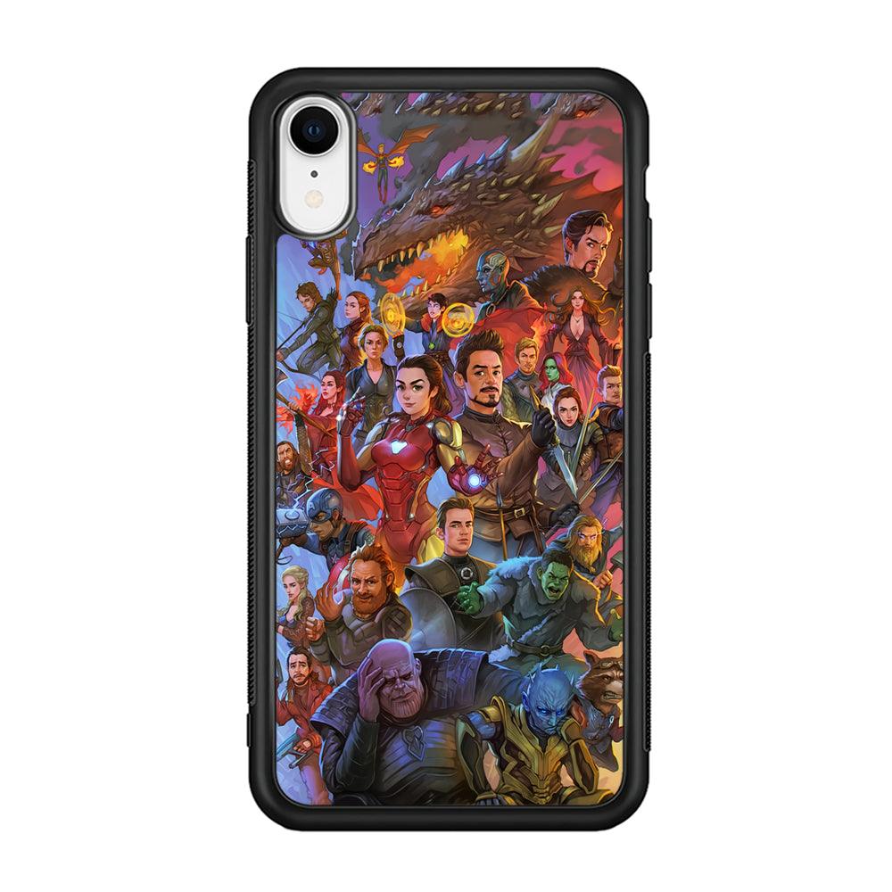 Avenger Assembly Point iPhone XR Case-Rubber Black (2D Case)-Oxvistore