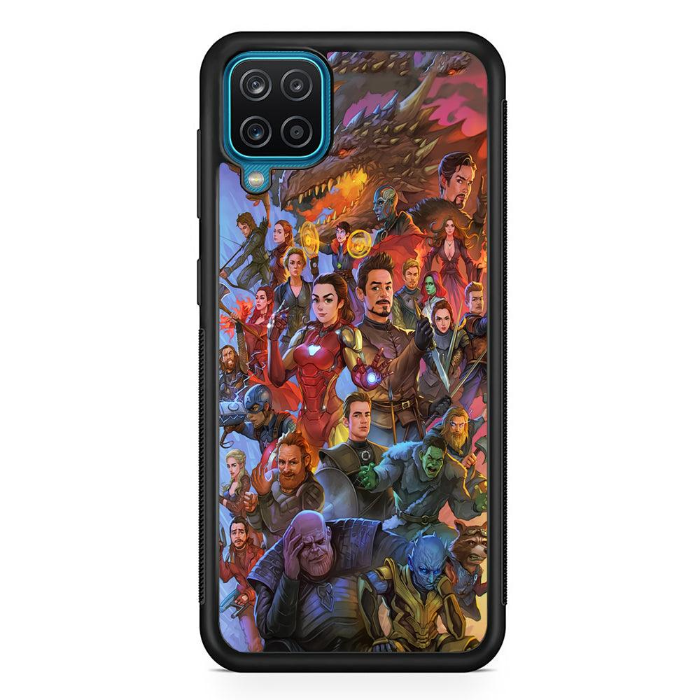 Avenger Assembly Point Samsung Galaxy A12 Case-Rubber Black (2D Case)-Oxvistore