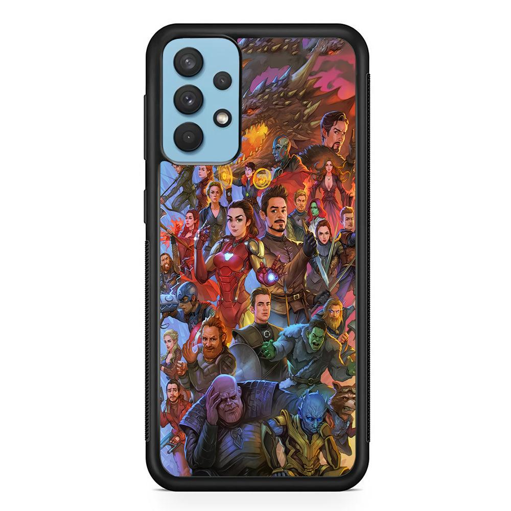 Avenger Assembly Point Samsung Galaxy A32 Case-Rubber Black (2D Case)-Oxvistore