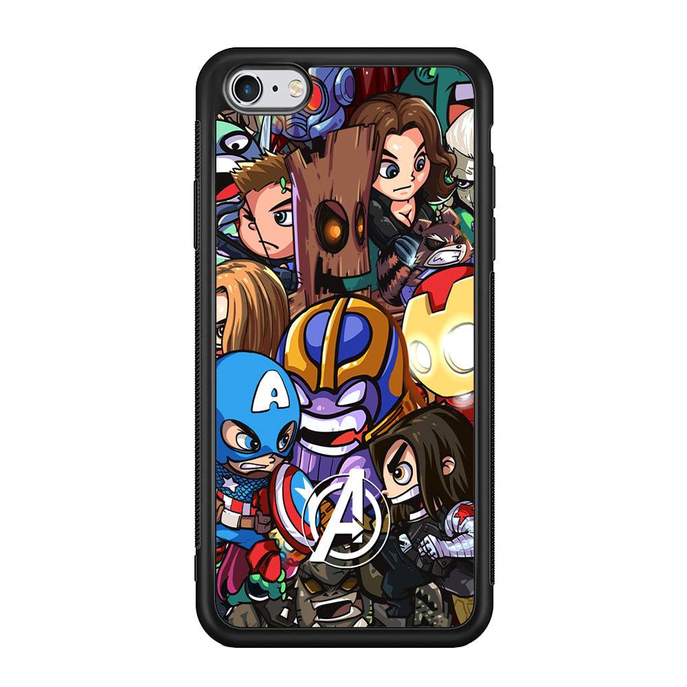 Avenger Cartoon Kid iPhone 6 Plus | 6s Plus Case-Rubber Black (2D Case)-Oxvistore