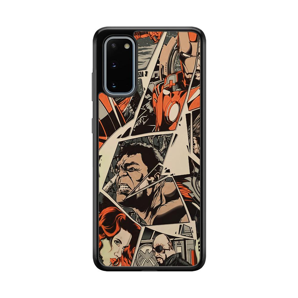 Avenger Piece of The Heroes Samsung Galaxy S20 Case-Rubber Black (2D Case)-Oxvistore