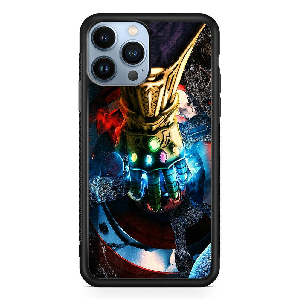 Avengers Infinity Thanos Gauntlet 2D Rubber Phone Case-Black-Oxvistore