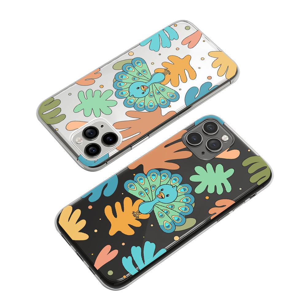 Baby Peacocks Blooming Beauty Clear Soft Case-Oxvistore