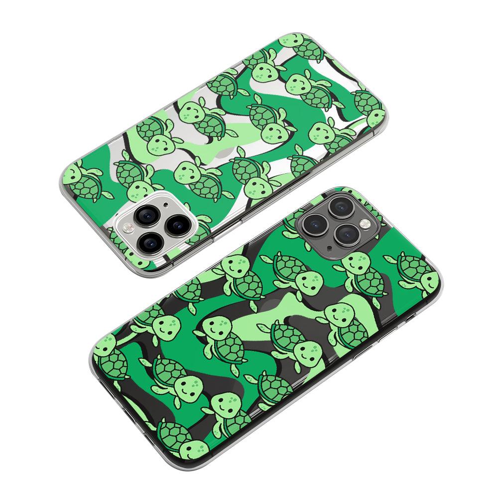 Baby Turtle Busy Swimming Clear Soft Case-Oxvistore