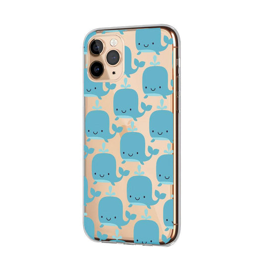 Baby Whale Traveling in the Ocean Clear Soft Case-Oxvistore